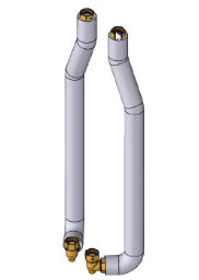 DANFOSS Danfoss Insulated Pipe Set EvoFlat Reno for Primary Connection from Above – 145H4920