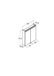 DANSANI Dansani Mido+ SPS Top, 2 doors 70.4x60cm white matt, socket E – S516-110