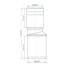 POLOPLAST PO Übergangsrohr POLO-KAL XS DN 40/32 – 102280