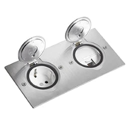 LEGRAND Deckelsatz 2x2-Modul Inox – 089702