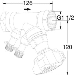 TA TA STAD Regulating valve 6/4" without draining adapter, 52851040 – 52 851-040