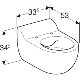 GEBERIT SANITAER Geberit Bambini WC-T, H35 Rimfree – 502.959.00.1