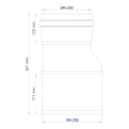 POLOPLAST PO Transition Pipe POLO-KAL NG DN 250/200 – 02983