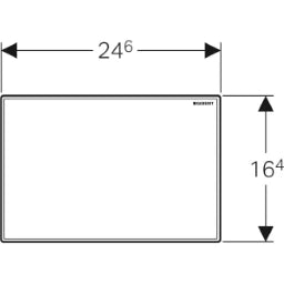 GEBERIT GE Cover plate for hygiene flush, white – 616.222.11.1