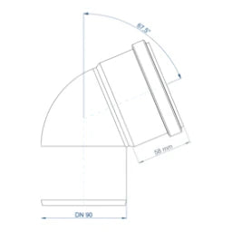 POLOPLAST PO Bogen POLO-KAL NG DN 90/67Grad – 02173