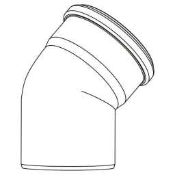 REHAU RAUPIANO PLUS Bogen DN 110, 15 Grad, wandverstärkt – 11231321001