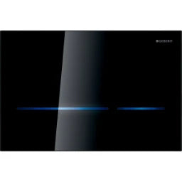GEBERIT GE WC Control Mains, with Sigma80 2-M black/glass, touchless, square – 116.090.SG.6