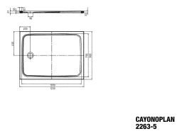 KALDEWEI Kaldewei Cayonoplan Shower tray 900x1200x185 Waste flat, alpine white – 362347980001
