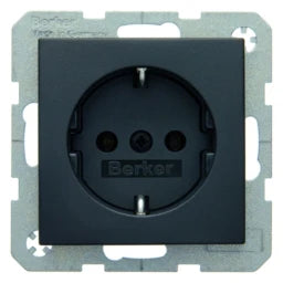 BERKER Steckdose SCHUKO B.3/B.7 anthrazit, matt – 47431606