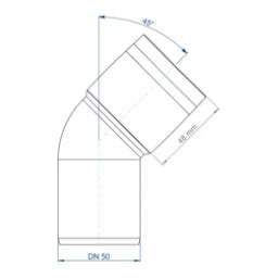 POLOPLAST PO Bend POLO-KAL XS DN 50/45Degrees – 102122