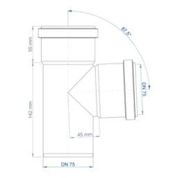 POLOPLAST PO Abzweig POLO-KAL NG DN 75/75/87Grad – 02223