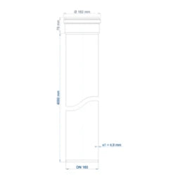 POLOPLAST Push-Fit Socket Pipe POLO-KAL NG DN 160/4000 – 02067