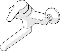 HANSA Hansa Mix Wall-mounted basin mixer, projection 246mm, chrome – 0194 8283