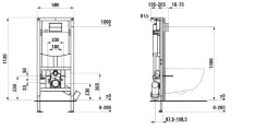 LAUFEN Laufen LIS INEOLINK Ins.Sys. 92011.5 Gr. f. Wand u. Dusch-WCs, 1120x135x500 – H9201150000001