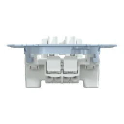 MERTEN Double Push-button Insert, 2 N/O contacts, 1-pole, 10 A, AC 250 V, plug-in terminals – MEG3155-0000