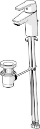 HANSA Hansa Polo Neu WT-Armatur with waste set, chrome – 5140 2293