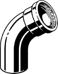 VIEGA Viega Elbow 45 Degrees with SC Prestabo 1126.1XL in 64.0mm Galvanized Steel – 597 689