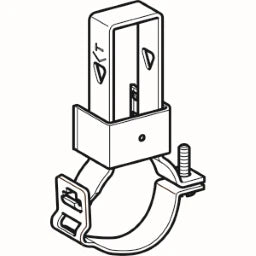 GEBERIT GE Pluvia Rohrschelle verstellbar d200mm, zu Tragschiene – 370.861.26.1