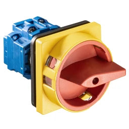 KRAUS&NAIMER Emergency-Stop-Sw.2-pole.4-hole-front-mtg.64x64 Ith=20 A,P=1.5 kW(AC23B,230V AC),2.5 mm² – 70008894