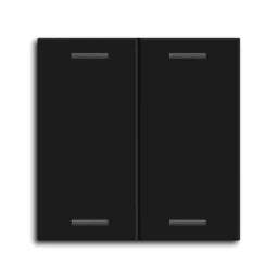 MDT Rocker for KNX Push Button Light 55 2-gang, Matte Black, Neutral – BE-TAL55W206.01