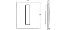 LAUFEN Laufen LIS INEO Flush Plate AU101 90910.1 for 94010.0 125x145x10 chrome matt. – H9091010070001