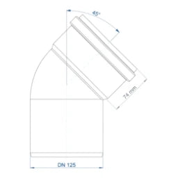 POLOPLAST PO Bogen POLO-KAL NG DN 125/45Grad – 02152