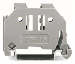 WAGO Screwless End Stop 10 mm Wide, Gray – 249-117