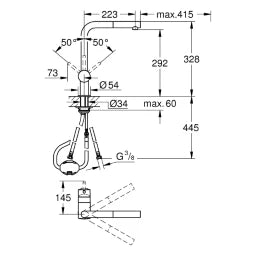 GROHE Grohe Minta Sink Mixer with Pull-Out Spray, Chrome – 32 168 000