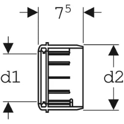GEBERIT GE PE Reducing socket for wall-hung WC d 90/110mm 367928 – 367.928.16.1