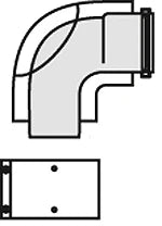 VAILLANT Vaillant Bend 87Deg DN60/100 PP with Cleaning Opening - 303916