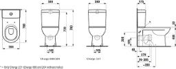 LAUFEN Laufen Pro Floor-standing Washdown WC for surface-mounted cistern with Vario outlet 360x700 white – H8249580000001