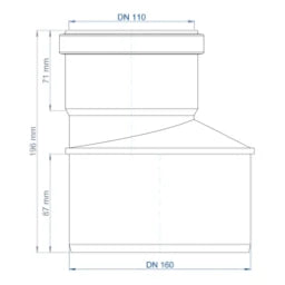 POLOPLAST PO Transition Pipe POLO-KAL NG DN 160/110 – 02287