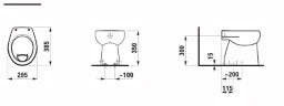 LAUFEN Laufen Florakids Close-Coupled WC, washdown, 6-liter, white – H8220370000271