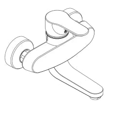 KLUDI Kludi Objekta Spültisch-Wandmischer 115mm Ausladung, chrom – 328810575