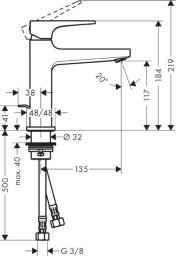 HANSGROHE HG Metropol Waschtischmischer 110 chrom – 32506000