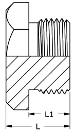 NORDS Nords Hex Plug R-236 1/2" Mat. 1.4404 / 316L – 11-0236-04
