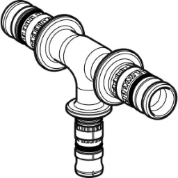 GEBERIT GE Mepla Reduced PVDF Tee d20 x 20 x 16mm – 622.312.00.5