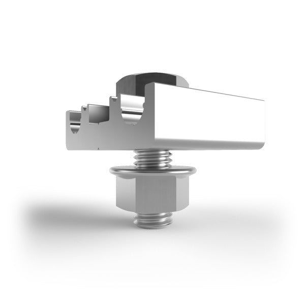 Lightning protection clamp aluminum, completely pre-assembled – 430035
