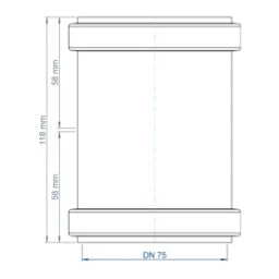 POLOPLAST PP Double socket POLO-KAL NG DN 75 – 02303