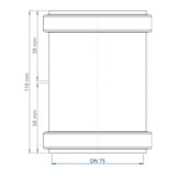 POLOPLAST PP Double socket POLO-KAL NG DN 75 – 02303