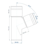POLOPLAST PP Branch POLO-KAL XS DN 50/50/67Deg - 102216