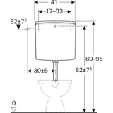 GEBERIT GE Cistern AP140 low-level 2-quantity, white – 140.333.11.1