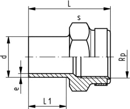 FISCHER GEORG GF Transition fitting PE100 d 25x3/4" FNPT SDR11 - 753910267