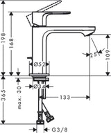 HANSGROHE HG Einhebel-Waschtischmischer Rebris E 110 m.Zugstange MSW  – 72557670