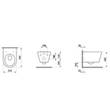 LAUFEN Laufen Kartell Wall-hung washdown WC 82133.1 rimless silent flush, white – H8213310000001