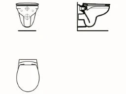 IDEAL-STANDARD Id.St. Wall-mounted toilet combination Eurovit, rimless, with soft-closing, 355x520x350mm, White – K881201