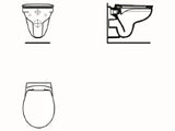 IDEAL-STANDARD Id.St. Wall-mounted toilet combination Eurovit, rimless, with soft-closing, 355x520x350mm, White – K881201