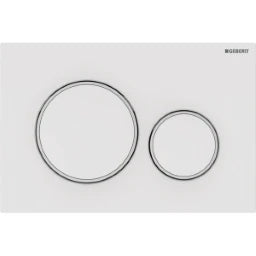 GEBERIT GE Betaetigungsplatte Sigma20 2-Mengen Kunststoff, weiss, round   – 115.882.11.1