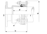 FISCHER GEORG Multi Joint Rohrverb -Fl./Kuppl.Schrb.A2 pulverb.Fig.3057 PN10/16 DN100 AD104-132  – 709355616