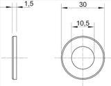OBO Large Surface Washer M10, Ø30mm Steel electro-galvanized – 3403165